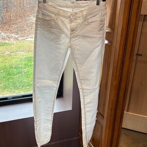7 For All Mankind Women's Cream Skinny Jeans
